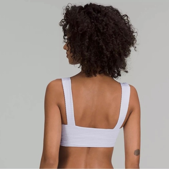 NWT Lululemon Smocked Swim Top B/C Cup (size 10) Pastel Blue - Picture 2 of 5